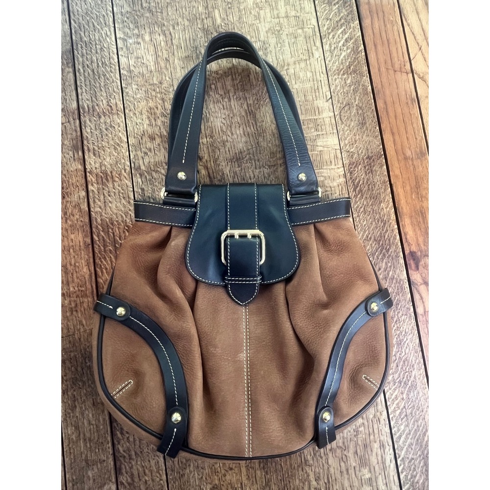 Hayden Panettiere X Dooney & Bourke brown and leather suede hobo bag 2008